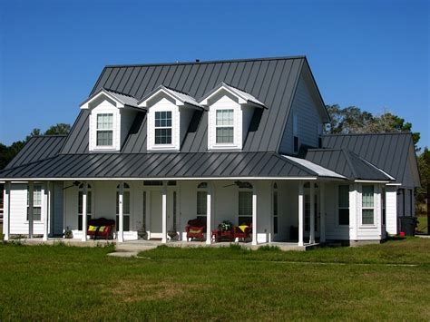 standing seam metal roof ranch house|farmhouse metal roof colors.